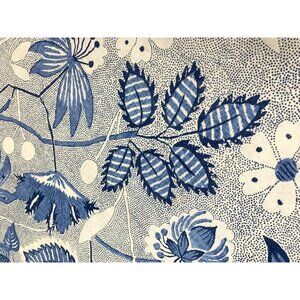 2021 Anna French 1.75 Yards 54" W Indienne Hazel Blue Designer Linen Fabric
